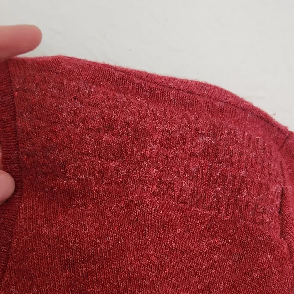 Balmain Paris Mens Red Cotton Sweater Size XL (Fits Smaller Medium)